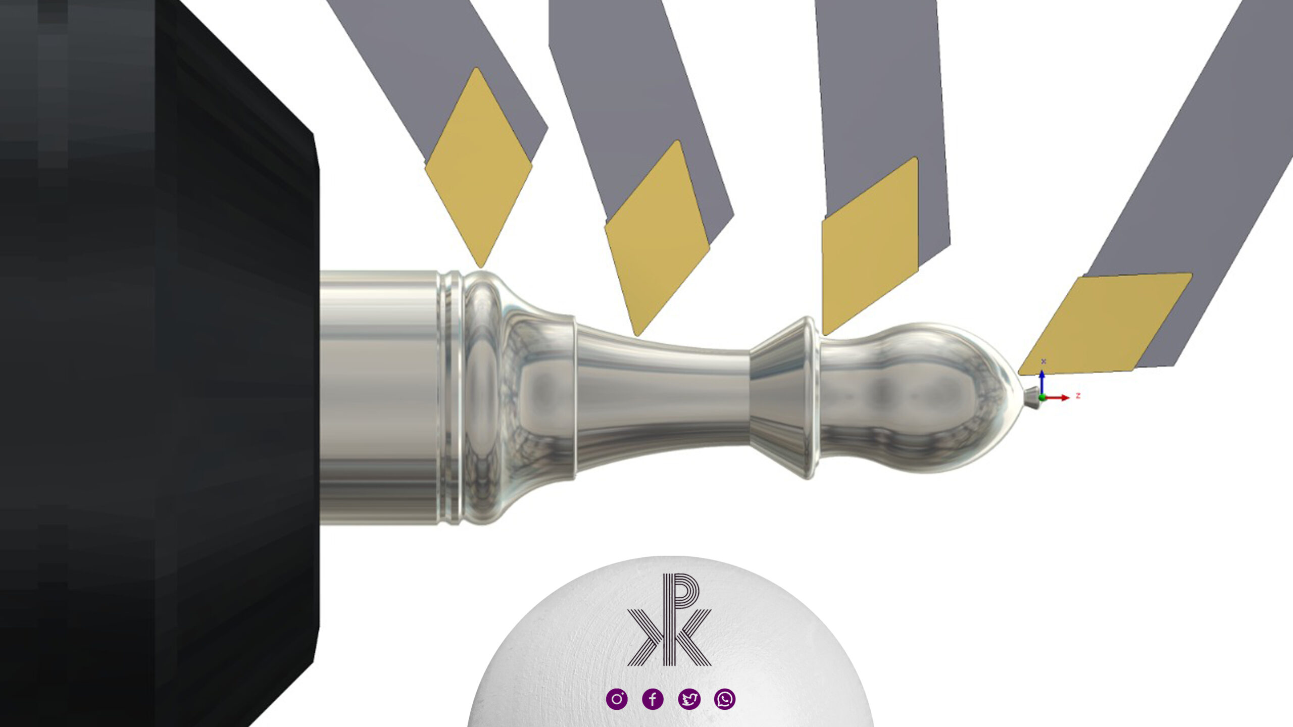 طراحی ساخت قطعه با دستگاه تراش CNC